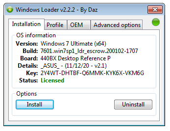 Активатор Windows 7 Loader