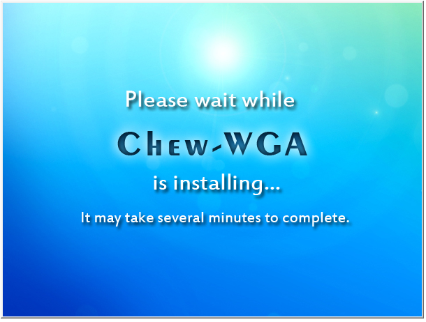 Процесс активации в Chew WGA