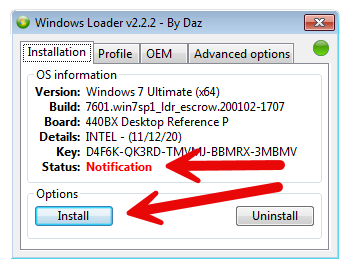 Windows 7 Loader By Daz